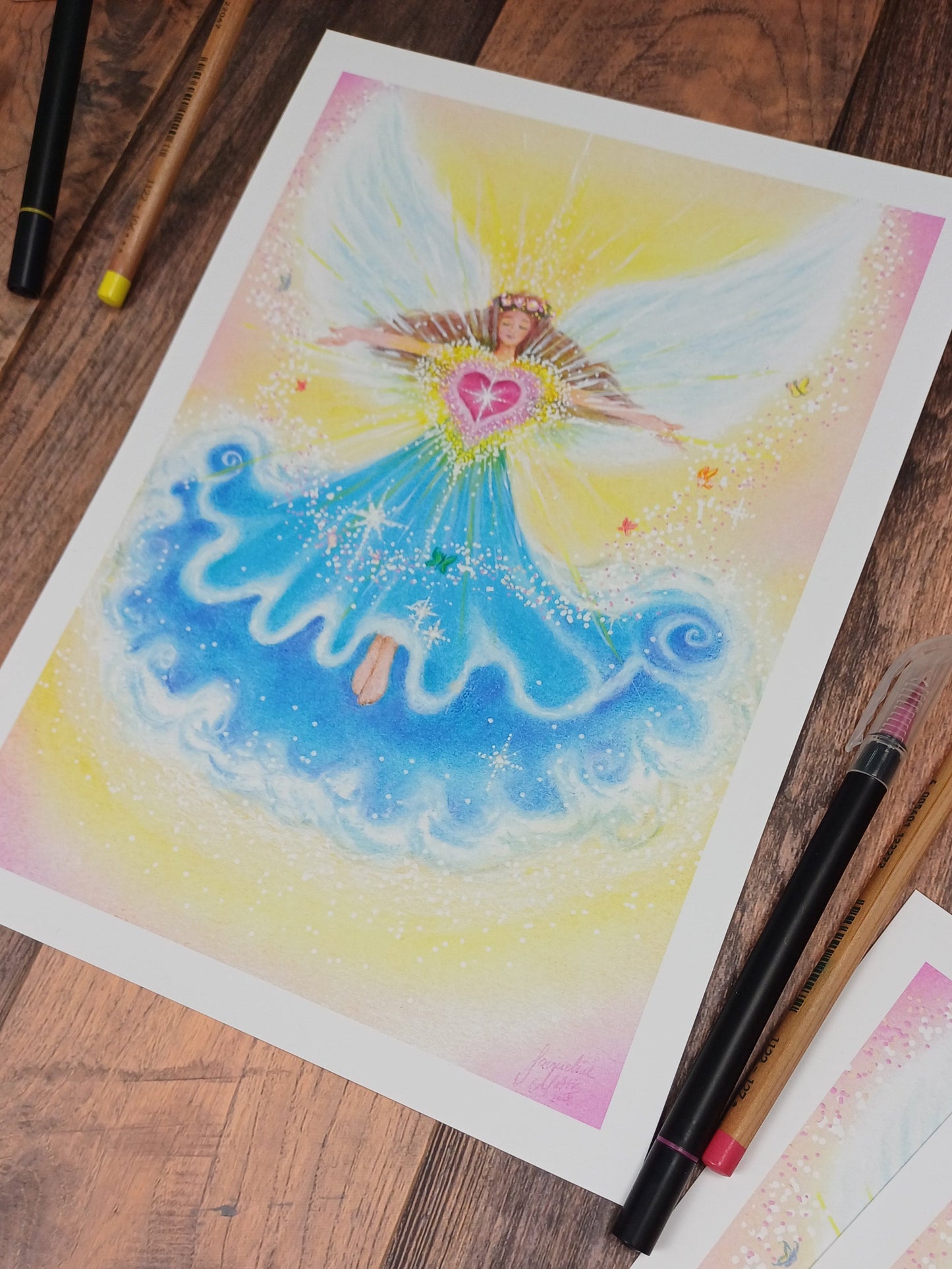 Kunstdruck "Engel der Herzenswünsche"