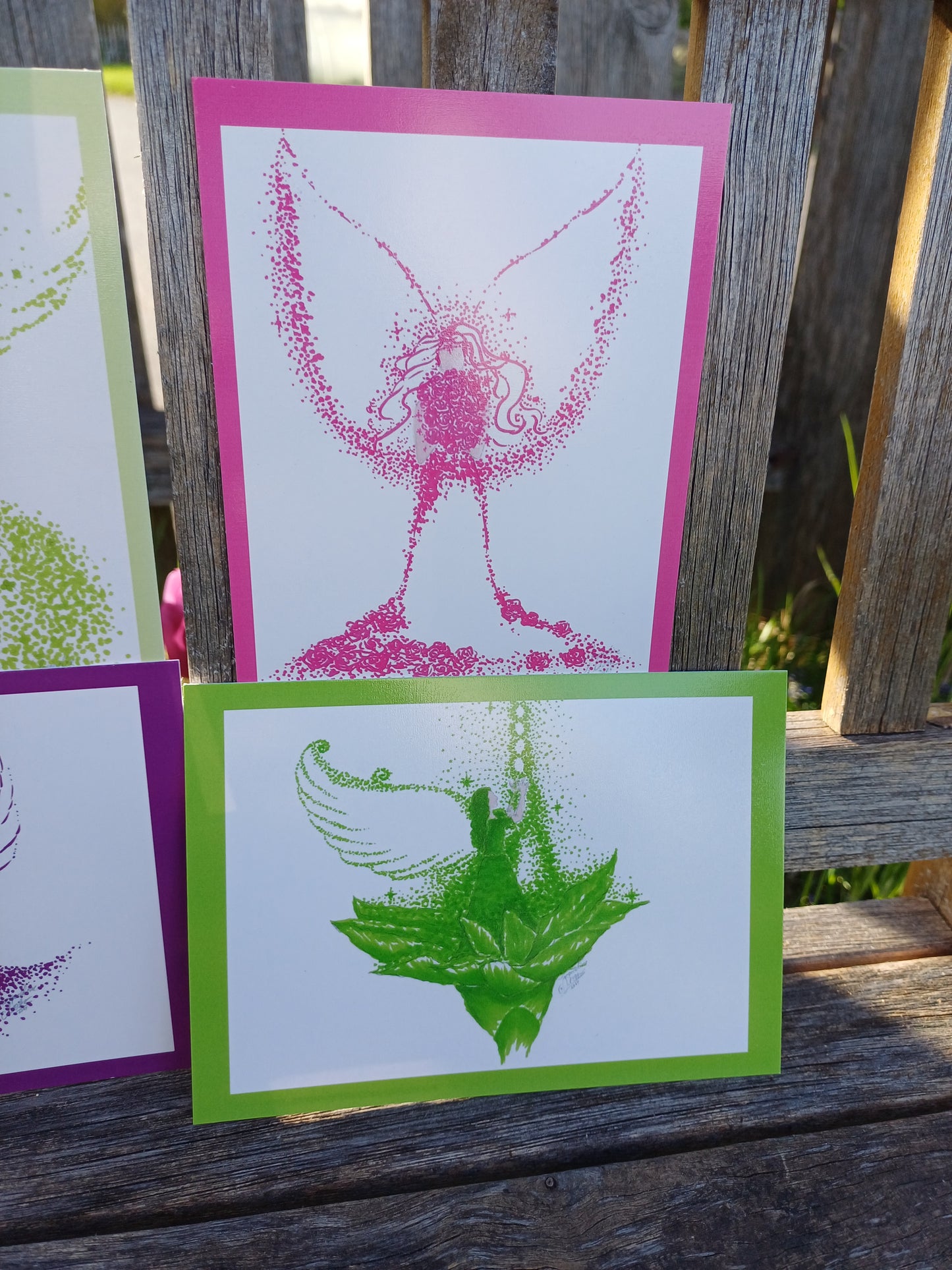 limitiertes florales Engelkarten-Set (4er Set)