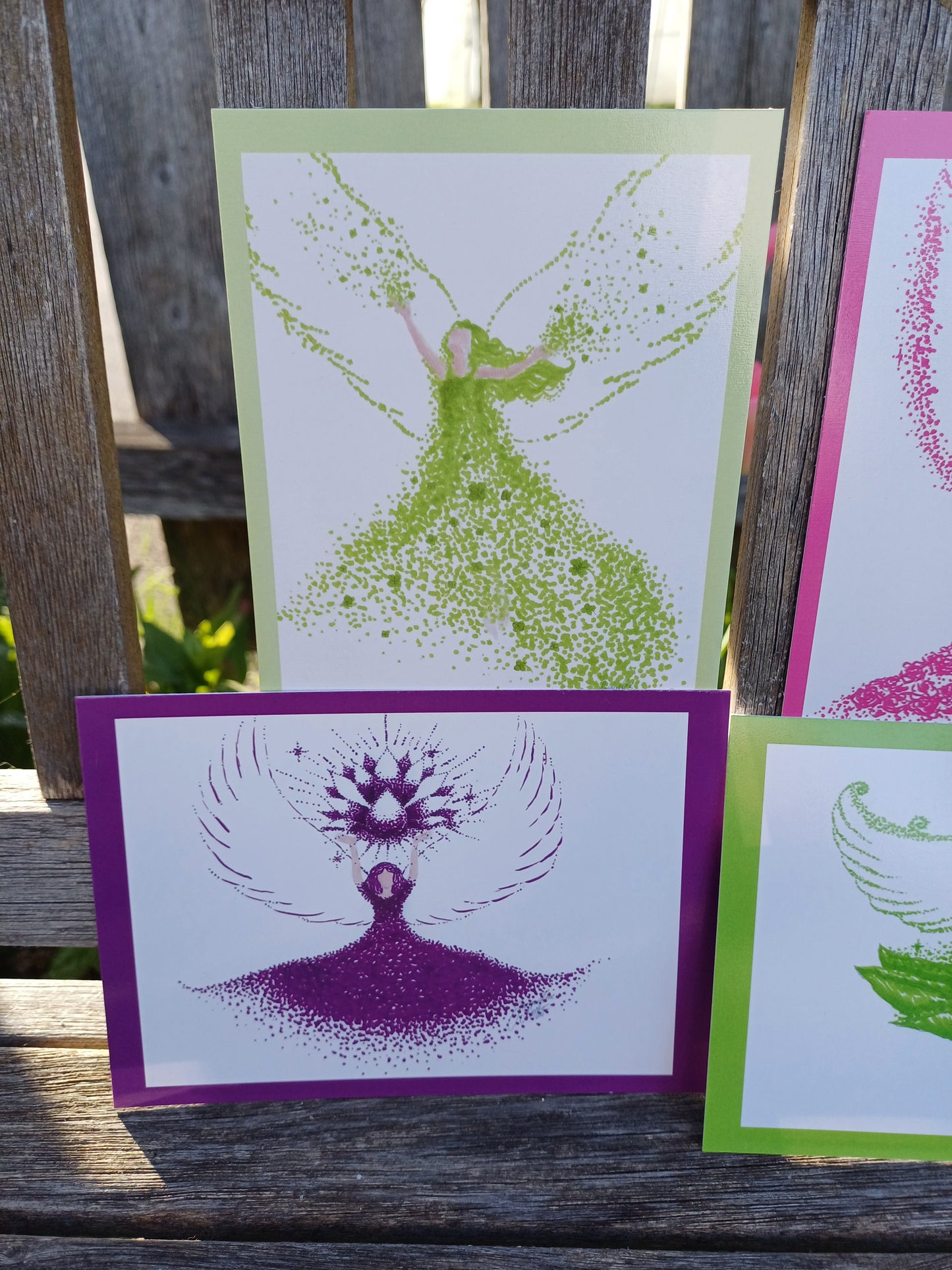 limitiertes florales Engelkarten-Set (4er Set)
