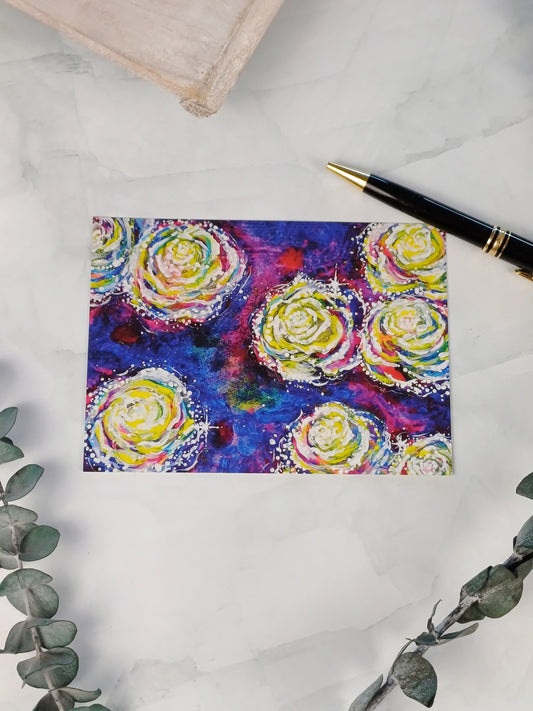 Frühlingsedition - Postkarte "Connected Roses"