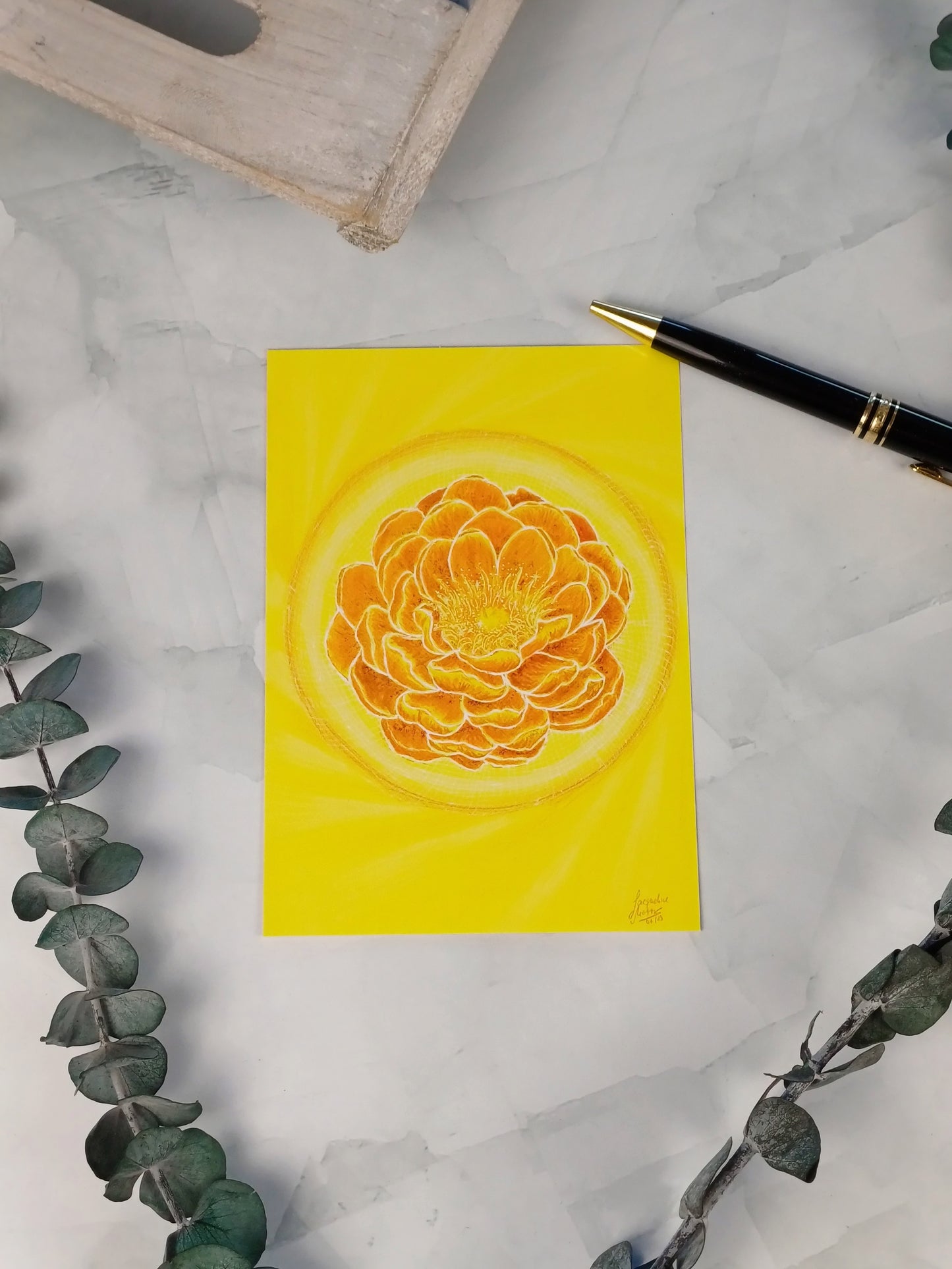 Postkarte "Gelber Lotus"