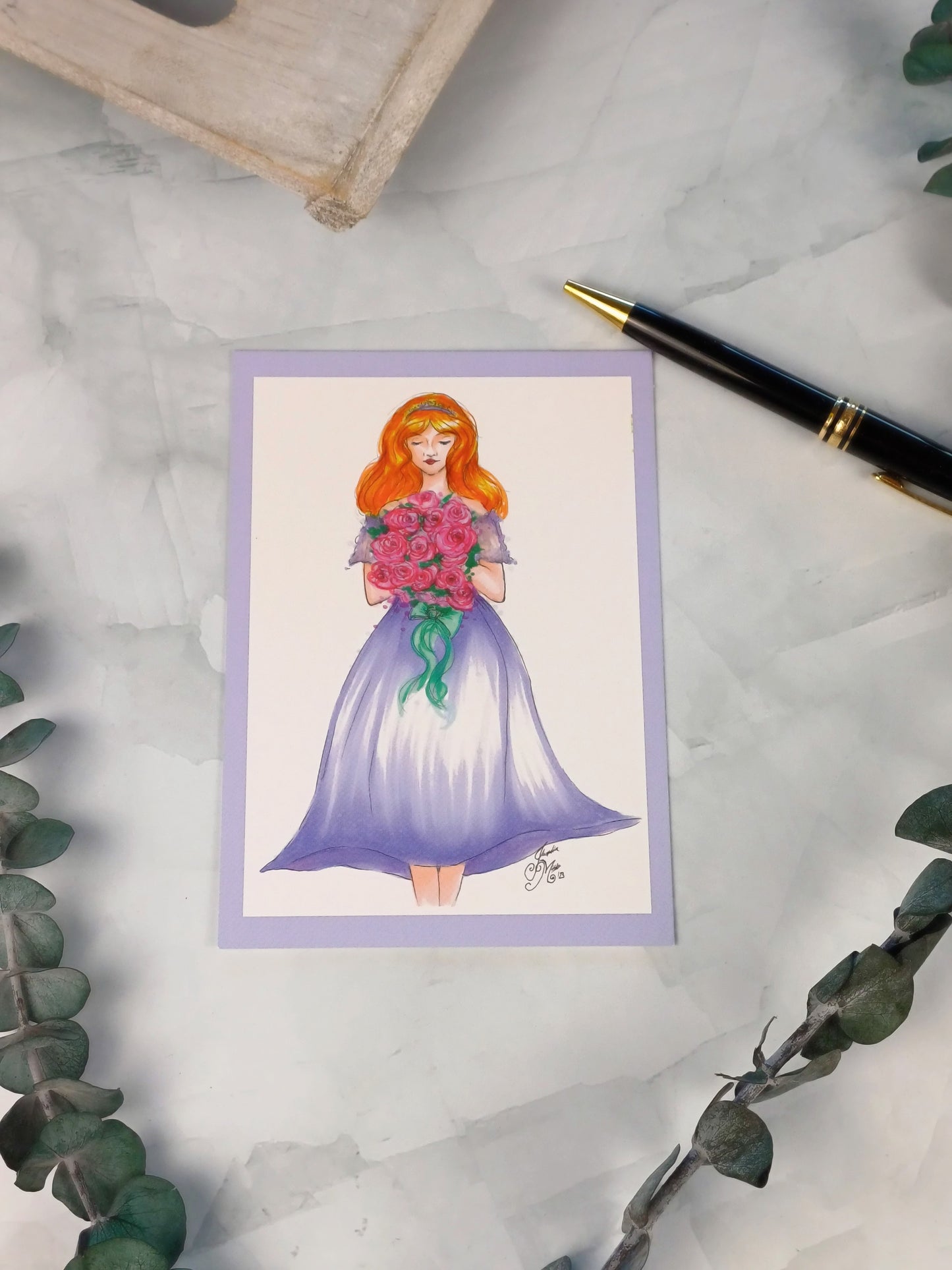 Postkarte "Flowergirl"