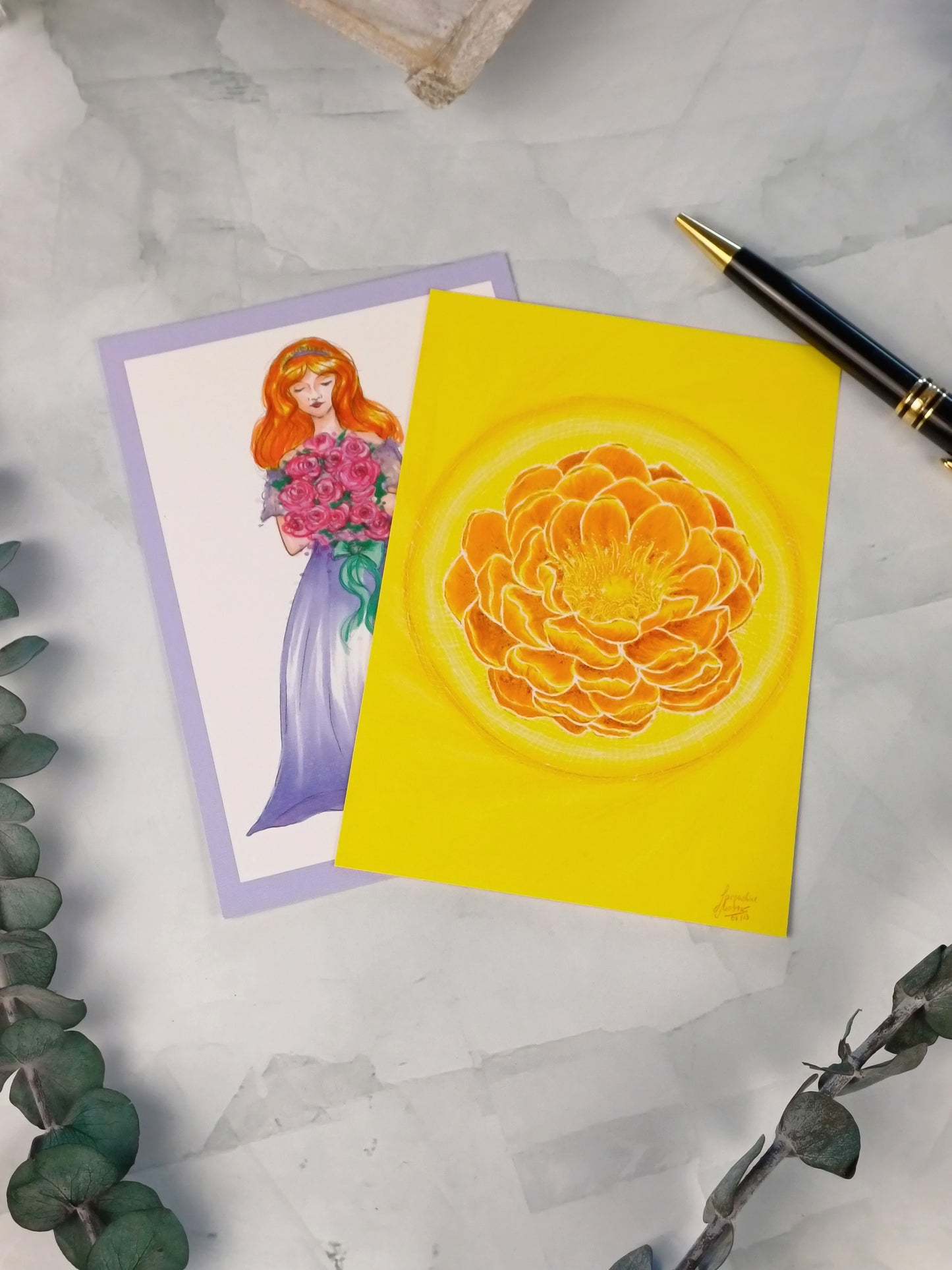 Postkarte "Gelber Lotus"