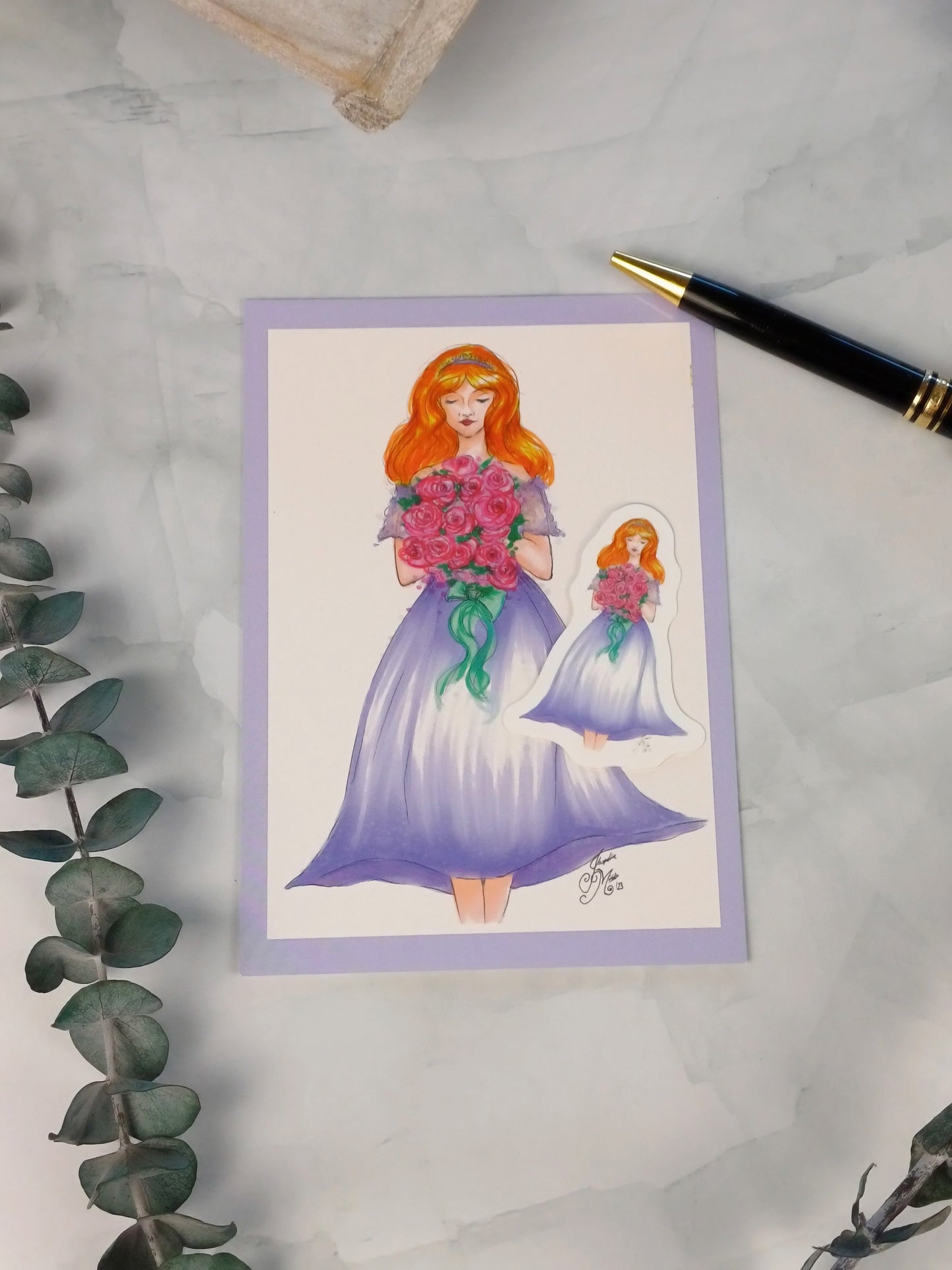 Postkarte "Flowergirl"