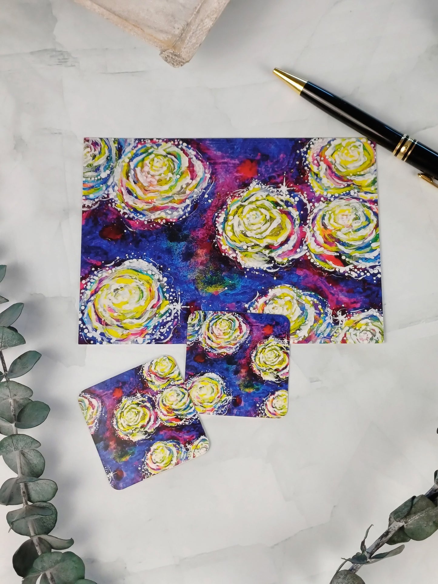 Postkarte "Connected Roses"