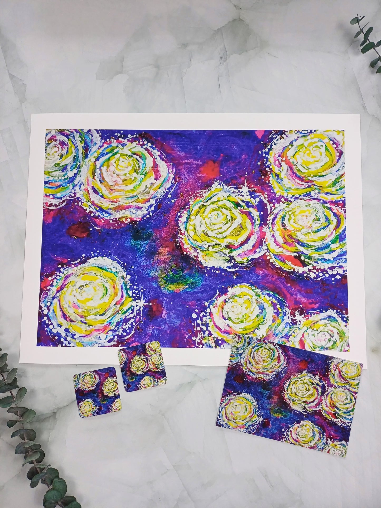 Kunstdruck "Connected Roses"
