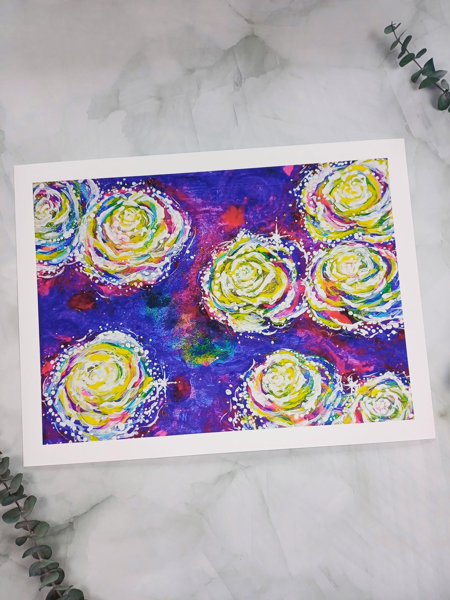 Kunstdruck "Connected Roses"